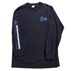 Cruel Girl Jeans XL Y2K Navy Long Sleeve Graphic Shirt 98 Logo Top